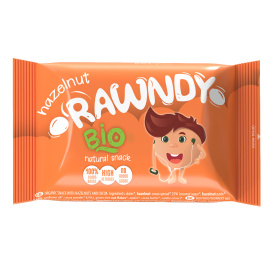 Baton energizant cu alune si cacao, eco-bio, 26 g, Rawndy