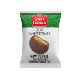 Biscuit cu caju, caramel si cacao, eco-bio, 25 g, Leya's Cookies