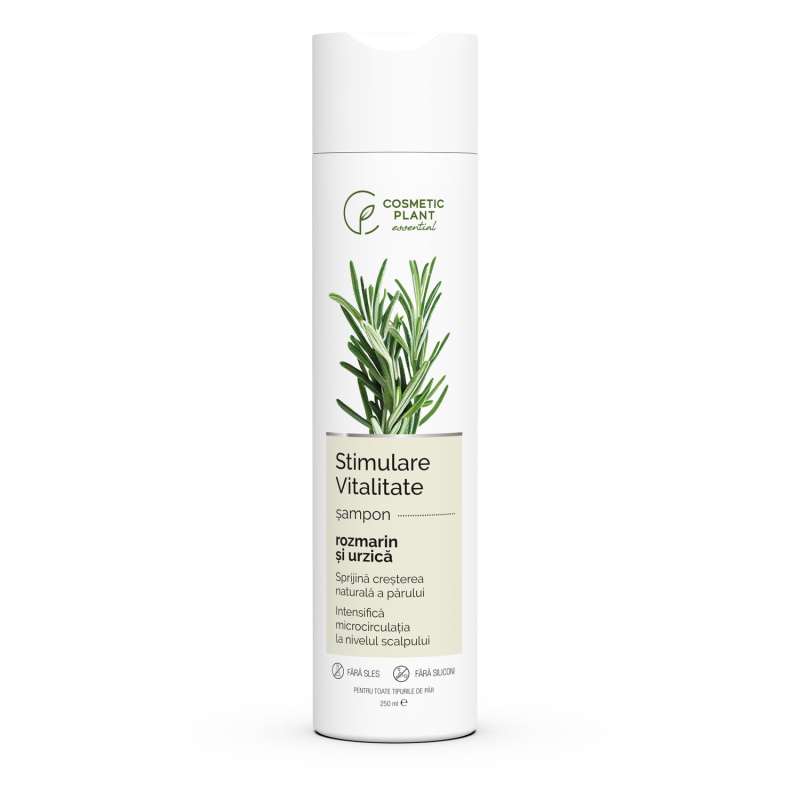 Sampon cu rozmarin si urzica pentru stimulare si vitalitate, 250 ml, Cosmetic Plant