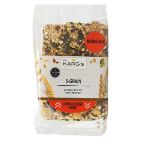 Paine crocanta integrala cu 5 cereale, 200 g, Dr. Karg's
