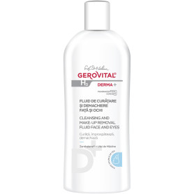 Fluid de curatare si demachiere fata si ochi H3 Derma+ 200ml - Gerovital