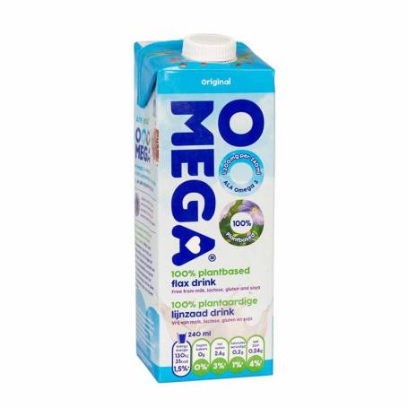 Lapte vegetal Omega cu in, vitamine si calciu 1L - SANOVITA