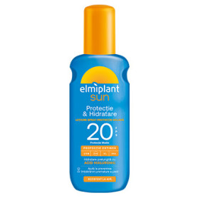 Lotiune spray cu protectie solara cu acid hialuronic, FPS 20, 200 ml - Elmiplant Plaja