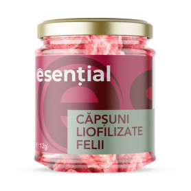 Capsuni liofilizate felii, 12 g - Esential