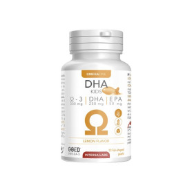 DHA - Omega 3 pentru copii, 90 capsule masticabile, Intersa Labs
