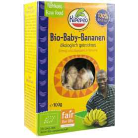 Banane baby bucati uscate, eco-bio, 100 g, Kipepeo