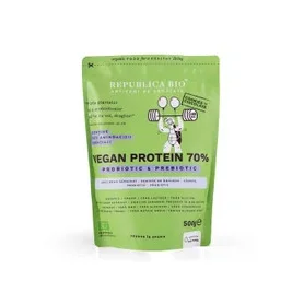 Pudra proteica Vegan Protein 70 % Probiotic & Prebiotic, eco-bio, 500 g - Republica bio