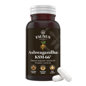 Ashwagandha KSM-66 cu Magneziu si vitamina B6, 60 capsule, Faunus Plant
