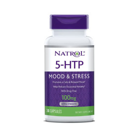 Natrol 5HTP, sprijin pentru relaxare si somn, 100 mg, 45 tablete, GNC