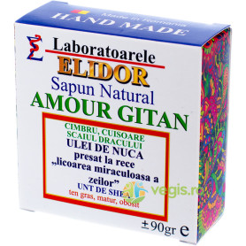 Sapun pentru Ten gras si matur cu Unt de Shea, Amour Gitan, 90 g, Pontica - Elidor