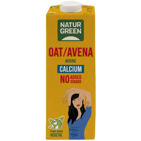 Bautura vegetala din ovaz cu calciu vegetal, fara zahar, 1000 ml, Natur Green