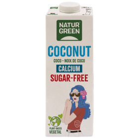 Bautura vegetala de cocos cu calciu, fara zahar, 1000 ml - Natur Green
