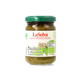 Busuioc in ulei de masline, eco-bio, 130 g, LaSelva