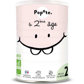 Lapte praf continuare Etapa 2, 6-12 luni,  eco-bio, 400 g, Popote