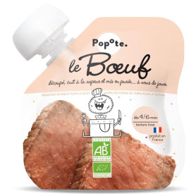 Piure cu 51% carne de vitel, + 4 luni, eco-bio, 60 g, Popote