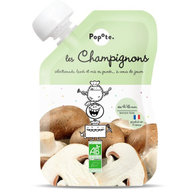 Piure cu 41% ciuperci, + 4/6 luni, eco-bio, 120 g, Popote