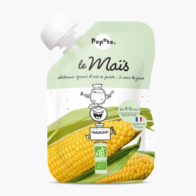 Piure cu 75 % porumb dulce, + 4/6 luni, eco-bio, 120 g, Popote