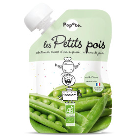 Piure cu 65% mazare pentru bebelusi +4 luni, eco-bio, 120 g - Popote