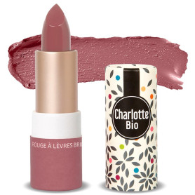 Ruj stralucitor Rose Vintage, cu unt shea, ulei ricin si ceara vegetala, 3.5 g - Charlotte Bio