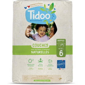 Scutece hipoalergenice T6, 16-30 kg, marimea 6, 34 bucati, Tidoo