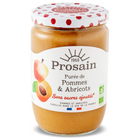 Piure de mere si caise, fara zahar, eco-bio, 620 g, Prosain
