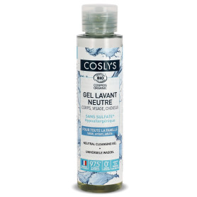 Gel de duspentru fata, maini, corp si par, fara parfum, format calatorie, 100 ml, Coslys