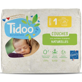 Scutece hipoalergenice pentru nou-nascuti T1, 2-5 kg, marimea 1, 24 bucati, Tidoo