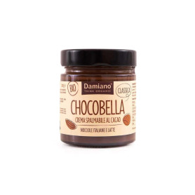 Crema de ciocolata cu lapte si alune de padure, eco-bio, 200g - Damiano