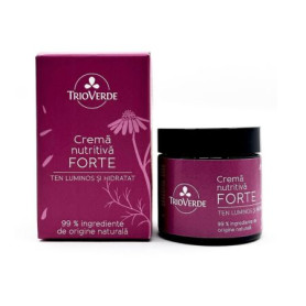 Crema Nutritiva Forte, cu Musetel si Palmarosa, ten luminos hidratat, 60 ml, eco-bio - Trio Verde