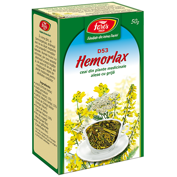 Ceai hemorlax (antihemoroidal) - d53 - 50g - fares