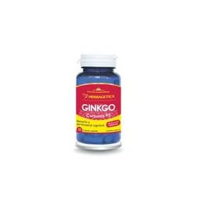 Ginkgo Curcumin 95, sustinerea memoriei si a circulatiei sanguine, 30 capsule,  Herbagetica