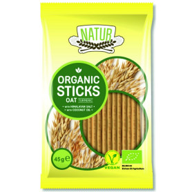 Natur Sticksuri din Ovaz cu Turmeric, eco-bio, 45g - Everbio