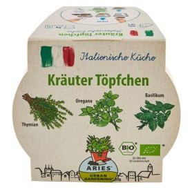 Ghiveci biodegradabil cu seminte mix ierburi italiene, 3 bucati - Aries