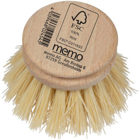 Cap de perie pentru spalat vase Memo, din lemn de fag si fibre de agave - Memo