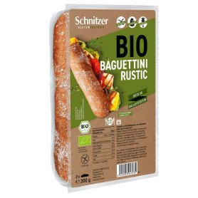Baguettini rustice, fara gluten, eco-bio, 200 g, Schnitzer