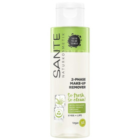 Demachiant bifazic pentru ochi si buze cu aloe vera si castravete, 150 ml, Sante