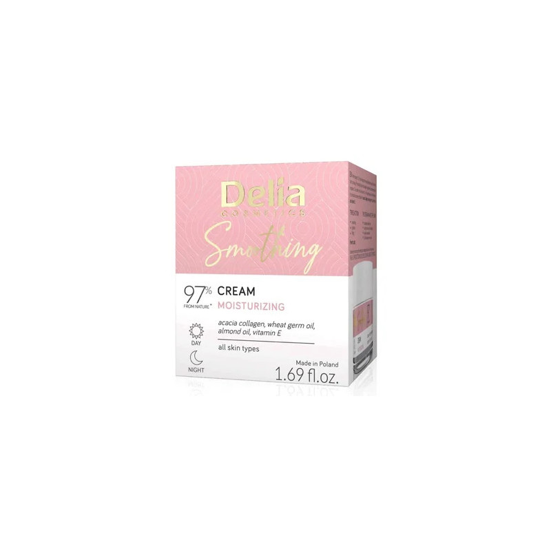 Crema hidratanta de zi si noapte, Smoothing, 50 ml, Delia Cosmetics