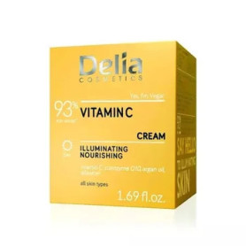 Crema de fata iluminatoare si nutritiva cu Vitamina C, 50 ml - Delia Cosmetics