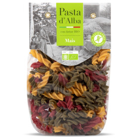 Paste tricolore fusilli din porumb, spanac si sfecla rosie, 250 g - Pasta d'Alba