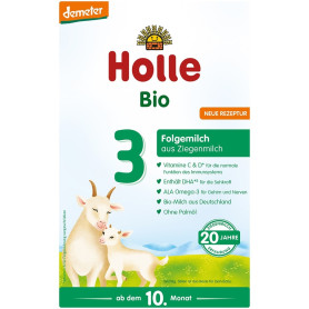 Lapte praf de capra Formula 3 pentru sugari +10 luni, eco-bio, 400 g - Holle