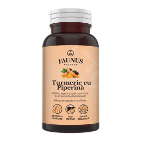 Turmeric cu Piperina, 600 mg, 60 capsule vegetale - Faunus Plant