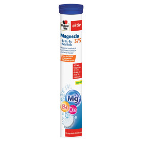 Doppelherz aktiv Magneziu 375mg + B1 + B6 + B12 + Acid Folic, 15 comprimate efervescente - Doppelherz