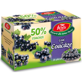 Ceai cu coacaze 50%, 20 plicuri - Fares