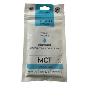 Ciocolata cu MCT si cocos, eco-bio, 50 g - Gut & Go