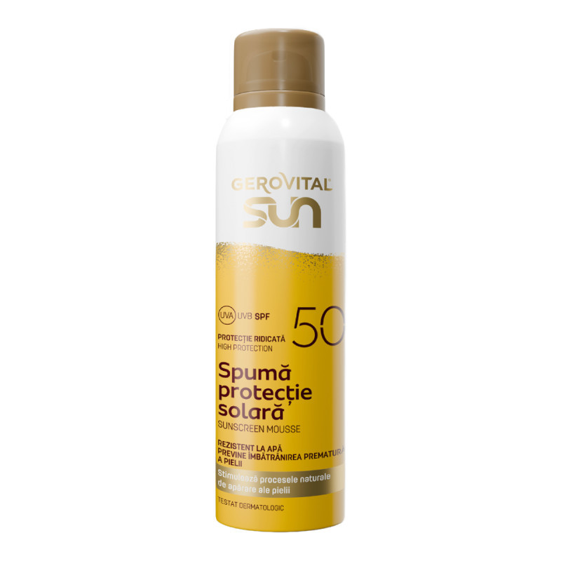 Spuma pentru protectie solara, SPF 50, 150 ml - Gerovital Sun