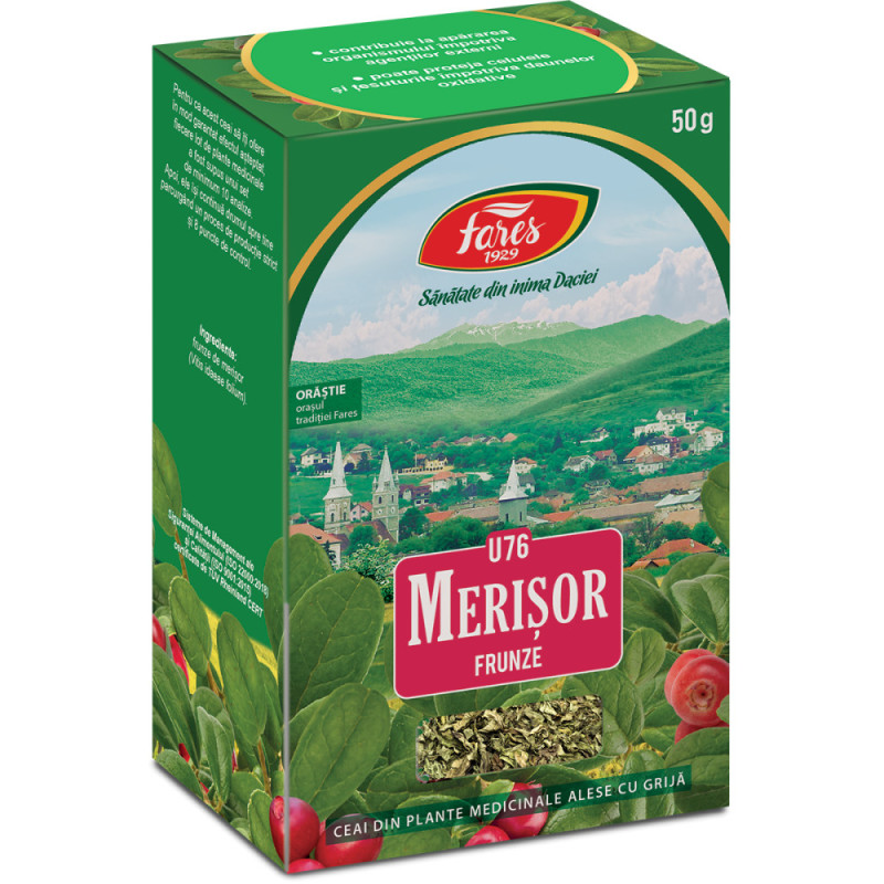 Ceai de Merisor, frunze, U 76, 50 g - Fares