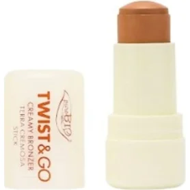 Bronzer stick retractabil, Biscuit Twist & Go, eco-bio, 5 g - Purobio Cosmetics