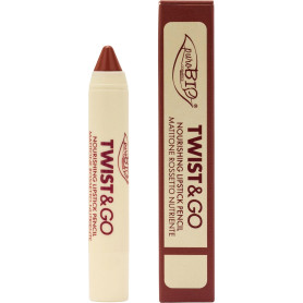 Ruj creion retractabil Twist & Go Matitone Nutriente 505, Rosso Lampone, eco-bio, 2,9 g - PuroBIO Cosmetics