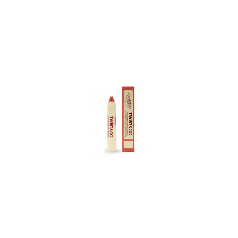 Ruj creion retractabil Twist & Go 502 Nude Pescato, eco-bio, 2,9 g - PuroBIO Cosmetics