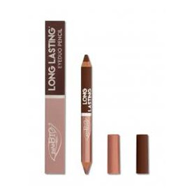 Creion fard de ochi,  EyeDUO 103L Maro Cald-Roz Long Lasting, eco-bio, 4,2 g - PuroBIO Cosmetics